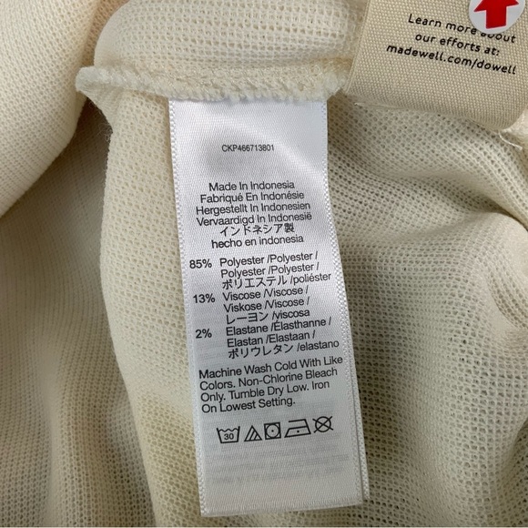 Madewell Ottoman Knit Wrap Top in Cream Color. Size XXS. (NWT). - Picture 4 of 6